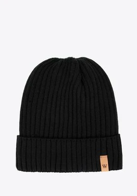 Męska czapka zimowa z logo czarna Wittchen