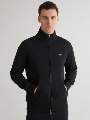 Męska czarna rozpinana bluza ze stójką GANT