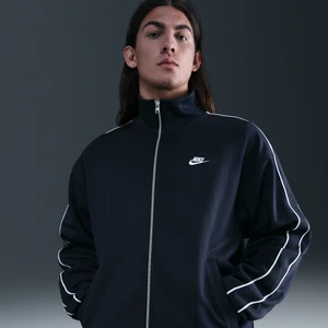 Męska dzianinowa bluza dresowa o kroju oversize Nike Club - Niebieski
