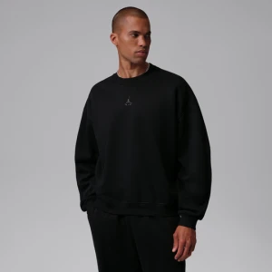 Męska dzianinowa bluza dresowa o kroju oversize z półokrągłym dekoltem Jordan Brooklyn - Czerń