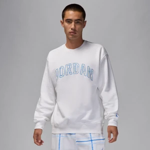 Męska dzianinowa bluza dresowa z półokrągłym dekoltem Jordan Essentials - Biel