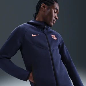 Zdjęcie produktu Męska dzianinowa bluza piłkarska z kapturem Nike Total 90 FC Barcelona Tech Windrunner - Niebieski