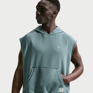 Męska dzianinowa bluza treningowa z kapturem bez rękawów Dri-FIT Nike N.A.C. - Szary