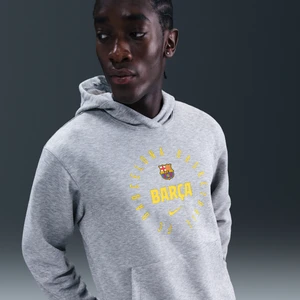 Męska dzianinowa bluza treningowa z kapturem FCB - Szary Nike