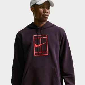 Męska dzianinowa bluza z kapturem do tenisa Dri-FIT NikeCourt Slam - Czerwony