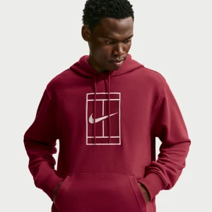 Męska dzianinowa bluza z kapturem do tenisa Dri-FIT NikeCourt Slam - Czerwony