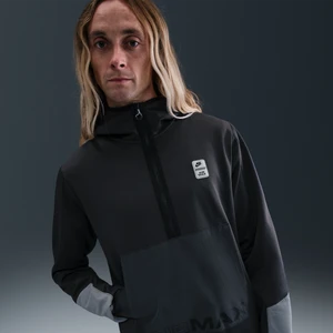 Męska dzianinowa bluza z kapturem i zamkiem 1/2 Nike Air Max - Szary