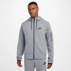 Męska dzianinowa bluza z kapturem i zamkiem na całej długości Nike Tech Essentials - Niebieski