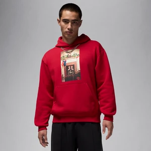 Męska dzianinowa bluza z kapturem Jordan Jumpman „Chimney” - Czerwony