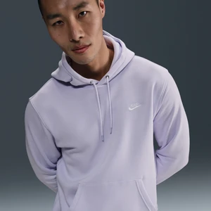 Męska dzianinowa bluza z kapturem Nike Club - Fiolet
