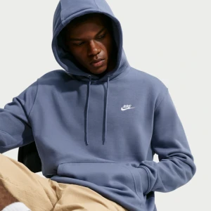 Męska dzianinowa bluza z kapturem Nike Club - Niebieski