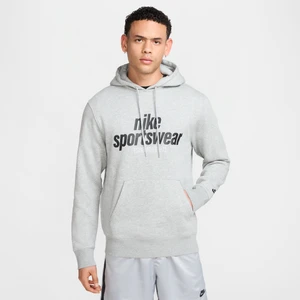 Męska dzianinowa bluza z kapturem Nike Club - Szary