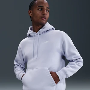 Męska dzianinowa bluza z kapturem Nike Club - Szary