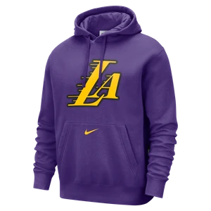 Męska dzianinowa bluza z kapturem Nike NBA Los Angeles Lakers Club City Edition - Fiolet