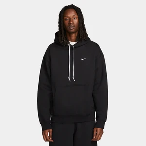Męska dzianinowa bluza z kapturem Nike Solo Swoosh - Czerń