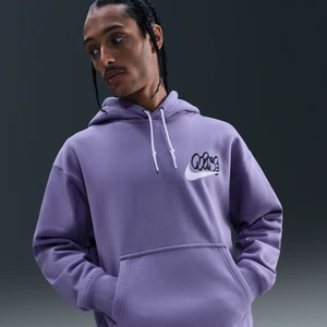 Męska dzianinowa bluza z kapturem Nike Solo Swoosh - Fiolet