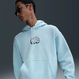 Męska dzianinowa bluza z kapturem Nike Solo Swoosh - Niebieski