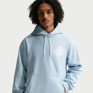 Męska dzianinowa bluza z kapturem Nike Solo Swoosh - Niebieski