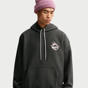 Męska dzianinowa bluza z kapturem Nike Solo Swoosh - Szary