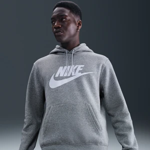 Męska dzianinowa bluza z kapturem Nike Sportswear Club - Szary