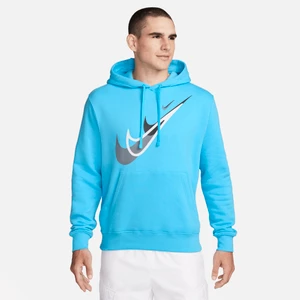 Męska dzianinowa bluza z kapturem Nike Sportswear - Niebieski