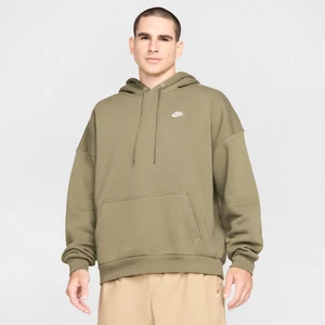 Męska dzianinowa bluza z kapturem o kroju oversize Nike Sportswear Club - Zieleń