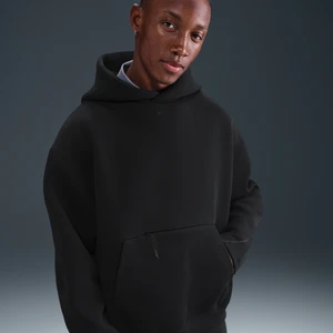 Męska dzianinowa bluza z kapturem o kroju oversize Nike Tech - Czerń
