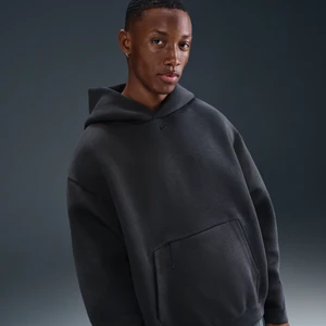 Męska dzianinowa bluza z kapturem o kroju oversize Nike Tech - Szary