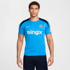 Męska dzianinowa koszulka piłkarska z krótkim rękawem Nike Dri-FIT Chelsea F.C. Strike - Niebieski