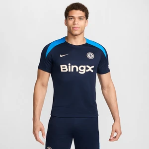 Męska dzianinowa koszulka piłkarska z krótkim rękawem Nike Dri-FIT Chelsea F.C. Strike - Niebieski