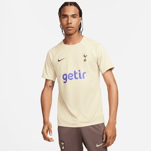 Męska dzianinowa koszulka piłkarska z krótkim rękawem Nike Dri-FIT Tottenham Hotspur Strike (wersja trzecia) - Brązowy