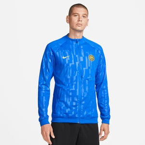 Męska dzianinowa kurtka piłkarska z zamkiem na całej długości Nike Inter Mediolan Academy Pro - Niebieski