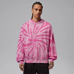 Męska festiwalowa bluza z kapturem barwiona metodą Tie-Dye Jordan Brooklyn Fleece - Różowy