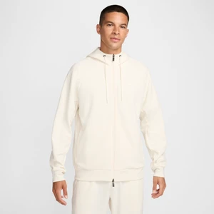 Męska funkcjonalna bluza z kapturem, zamkiem na całej długości i ochroną przed promieniowaniem UV Dri-FIT Nike Primary Fleece - Brązowy