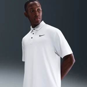 Męska gładka koszulka polo do golfa Dri-FIT Nike Tour - Biel
