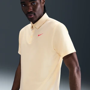 Męska gładka koszulka polo do golfa Dri-FIT Nike Tour - Brązowy