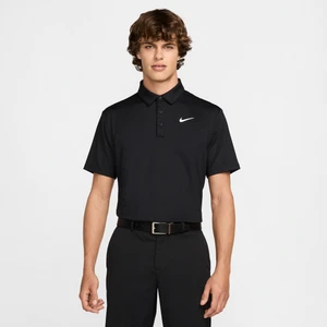 Męska gładka koszulka polo do golfa Dri-FIT Nike Tour - Czerń