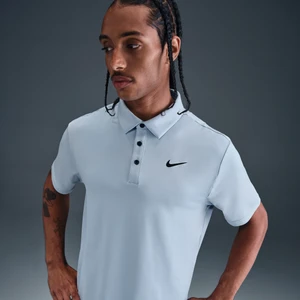 Męska gładka koszulka polo do golfa Dri-FIT Nike Tour - Niebieski