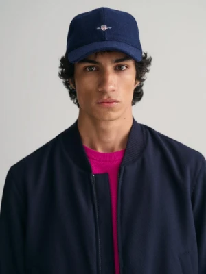 Męska granatowa czapka z daszkiem z domieszką wełny GANT