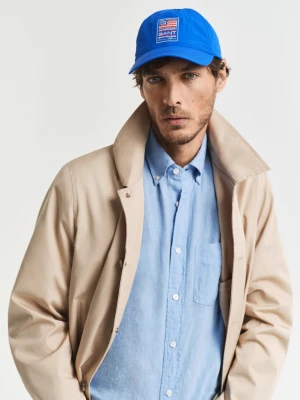 Męska granatowa czapka z daszkiem z marynistyczną grafiką GANT