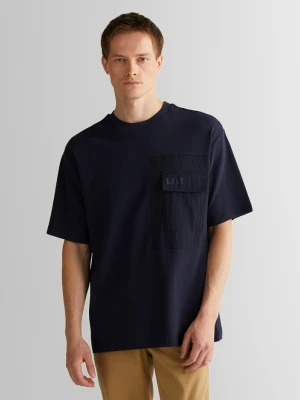 Męska granatowa koszulka o luźnym kroju GANT