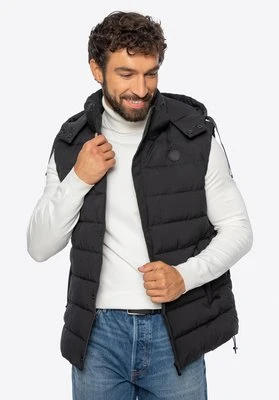 Męska kamizelka puchowa z kapturem czarna Wittchen