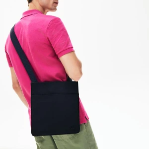 Męska Klasyczna Płaska Torebka Na Zamek Błyskawiczny Z Drobnej Piki Lacoste