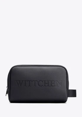 Kosmetyczka z imitacji skóry z logo czarna Wittchen