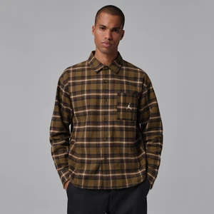 Męska koszula flanelowa z grafiką Jordan Brooklyn - Brązowy