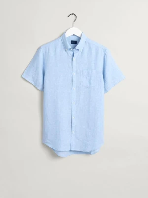 Męska Koszula Lniana z Krótkim Rękawem Regular Fit GANT