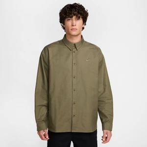 Męska koszula oxford o kroju oversize z długim rękawem Nike Club - Zieleń