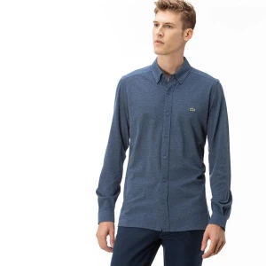 Męska Koszula Slim Fit Z Dżerseju Bawełnianego LACOSTE