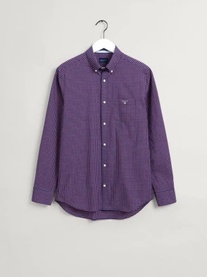 Męska Koszula W Drobną Kratkę z Popeliny Regular Fit GANT