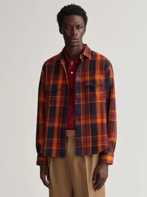 GANT męska koszula wierzchnia w kratę z grubego diagonalu